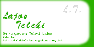 lajos teleki business card